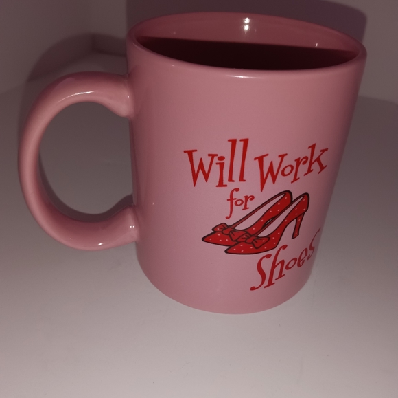 🆕Will Work For Shoes! Pink & Red Polkadot High Heel Coffee Mug - SUPER CUTE!! - Picture 7 of 7